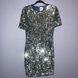 Vintage, blue, Sequin, Cocktail Dress